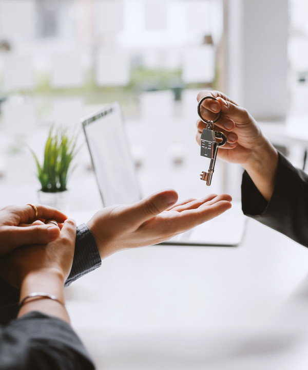 Handing over house keys